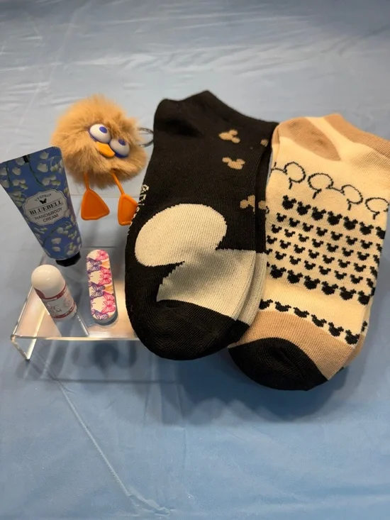 Disney Easter Mickey Mouse Black and Cream Casual Socks & Accessories - Picture 1 of 2